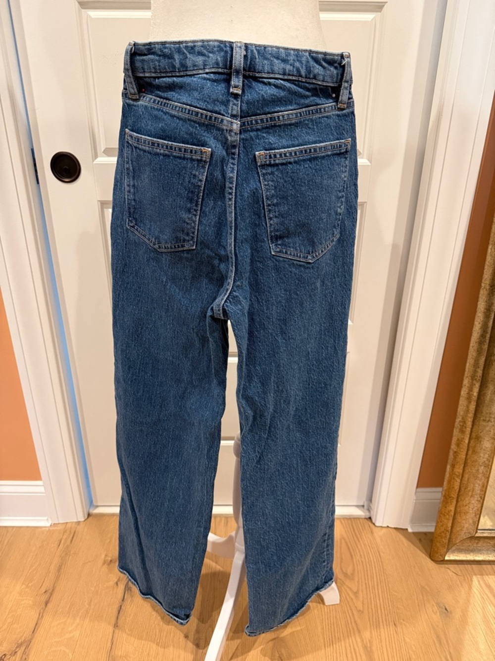 Denim Forum Blue High-Rise Wide Straight Jeans - Picture 2 of 2